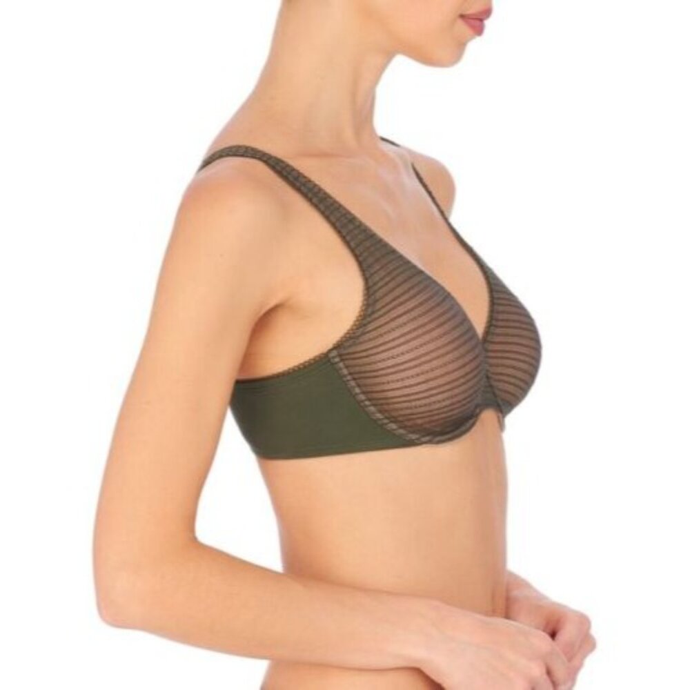 🆕NATORI Revive Full Fit Unpadded Mesh Underwire Bra 34B Green #734304 - Picture 2 of 8